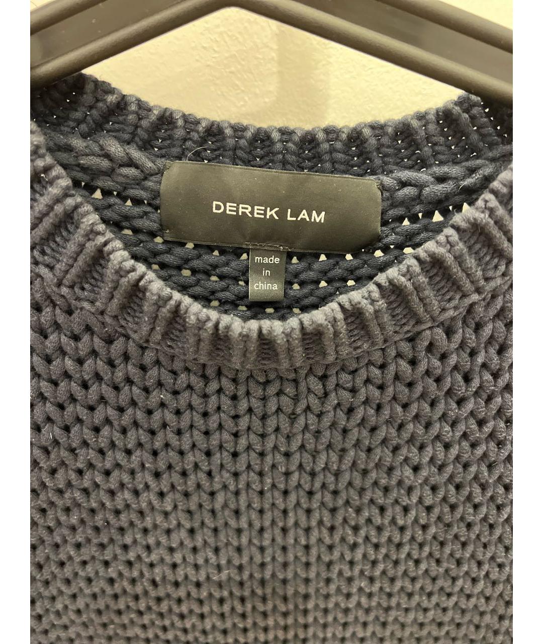 DEREK LAM Темно-синий хлопковый джемпер / свитер, фото 3