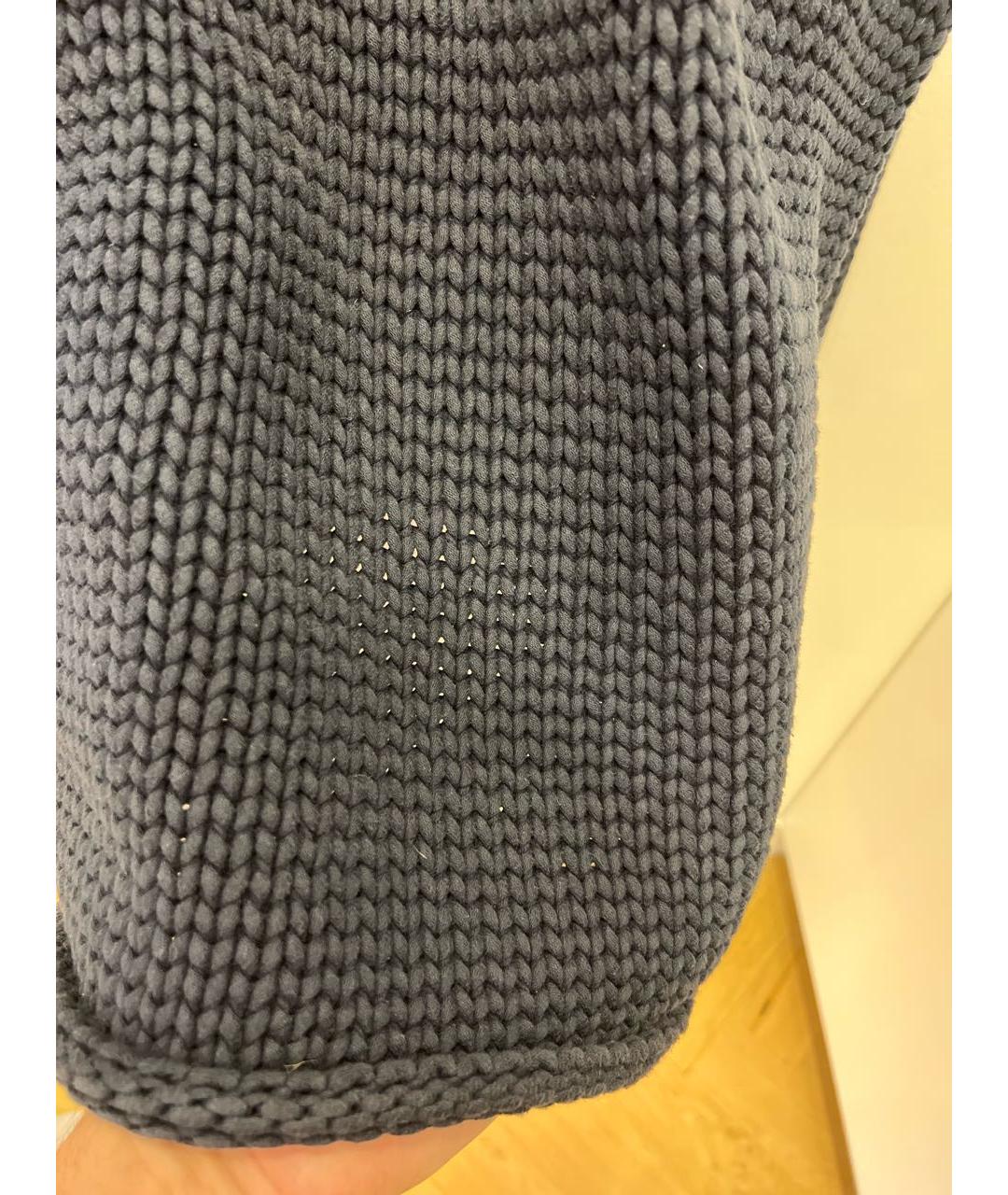 DEREK LAM Темно-синий хлопковый джемпер / свитер, фото 4