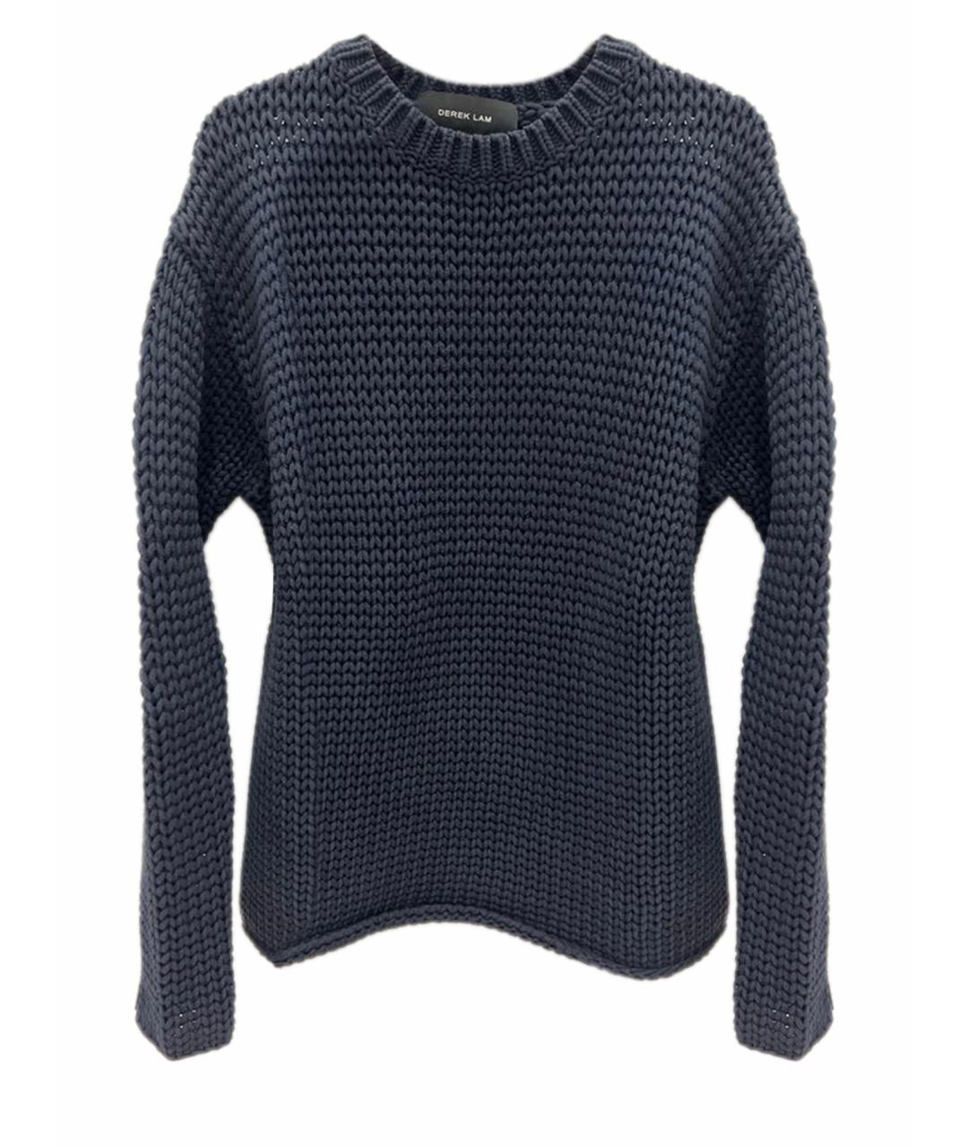 DEREK LAM Темно-синий хлопковый джемпер / свитер, фото 1