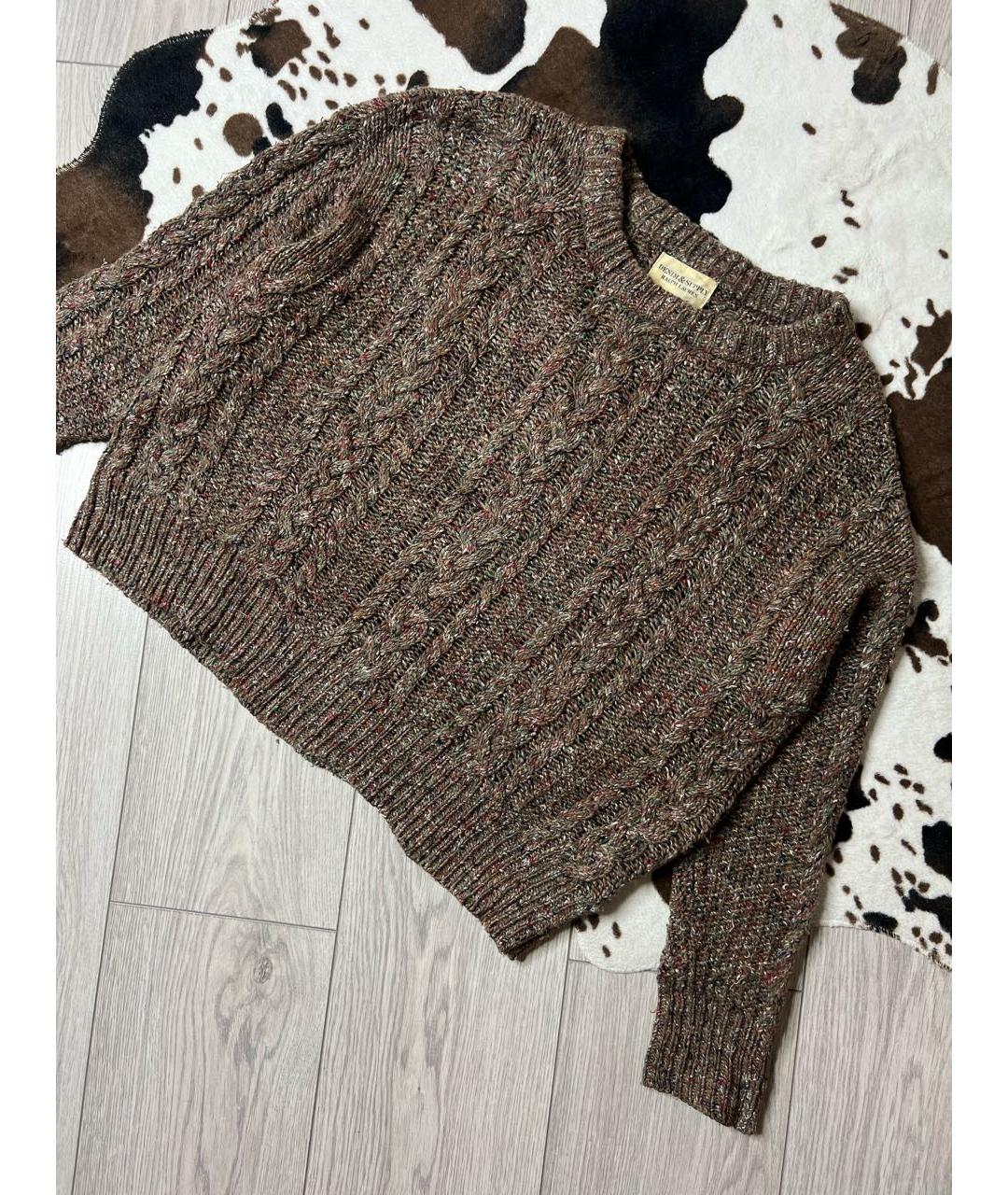 RALPH LAUREN DENIM & SUPPLY Коричневый шелковый джемпер / свитер, фото 2
