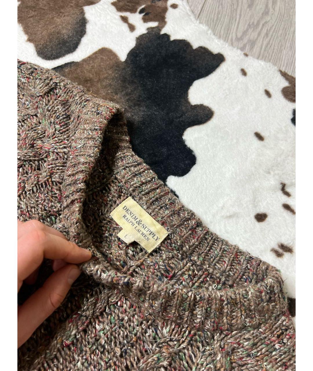 RALPH LAUREN DENIM & SUPPLY Коричневый шелковый джемпер / свитер, фото 5