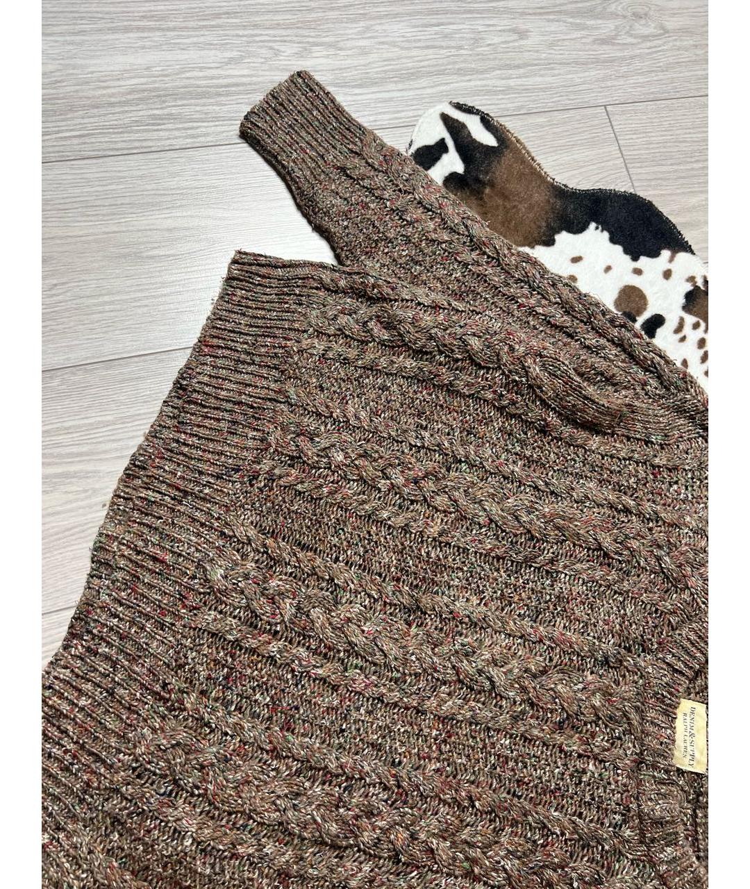 RALPH LAUREN DENIM & SUPPLY Коричневый шелковый джемпер / свитер, фото 6