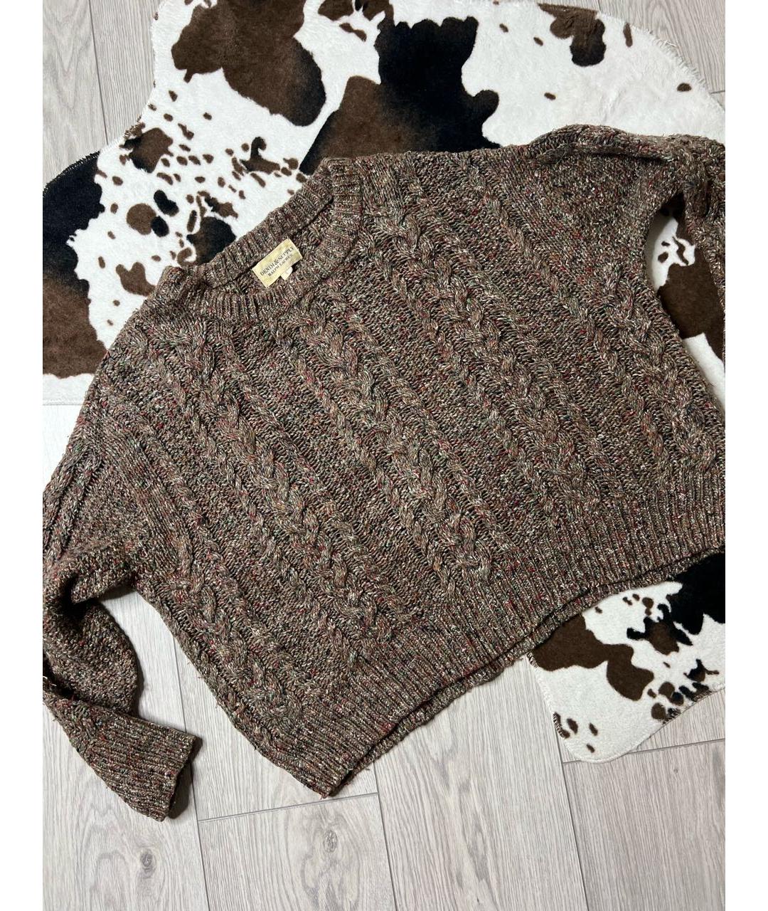 RALPH LAUREN DENIM & SUPPLY Коричневый шелковый джемпер / свитер, фото 3
