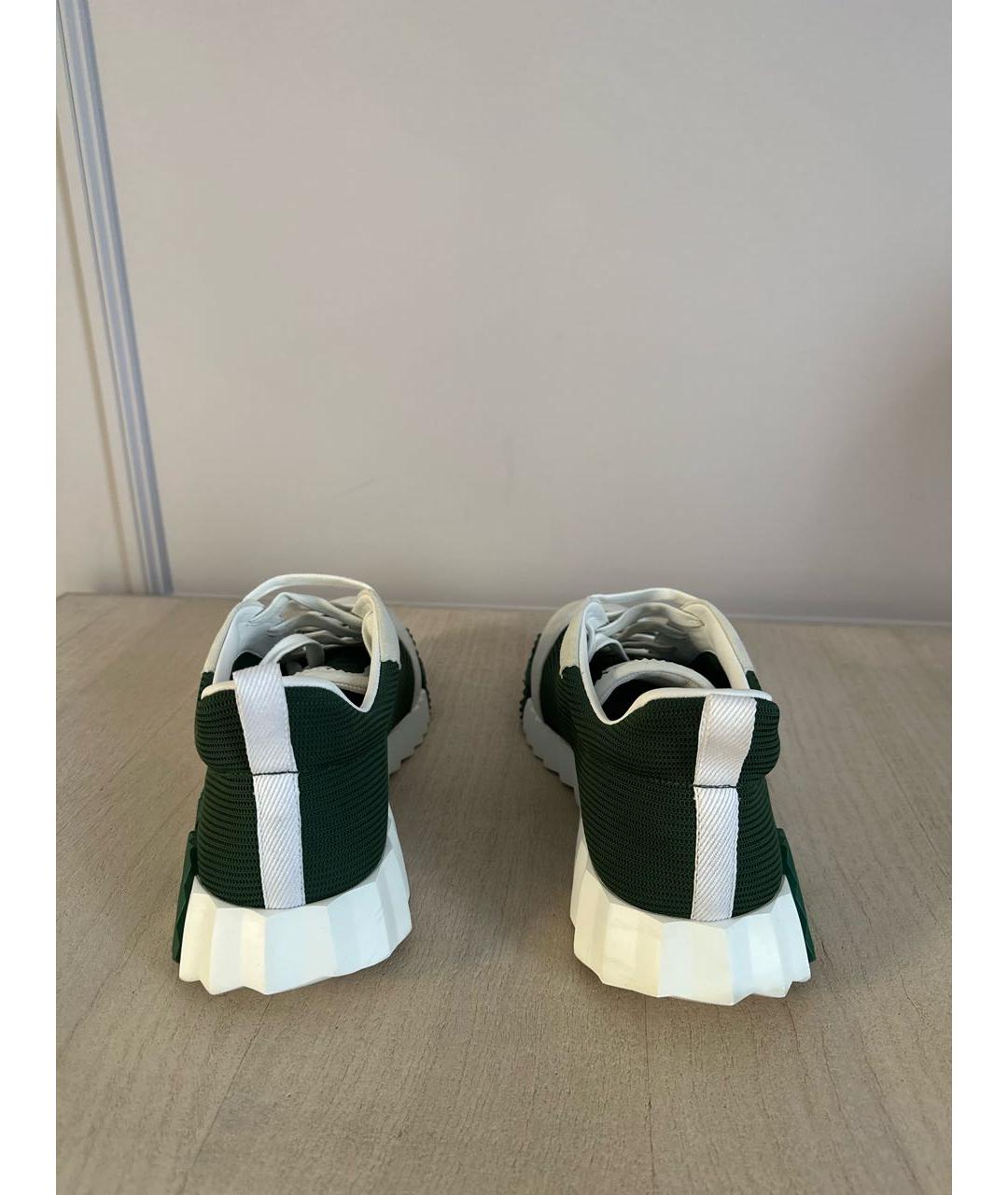 HERMES PRE-OWNED Зеленые низкие кроссовки / кеды, фото 3