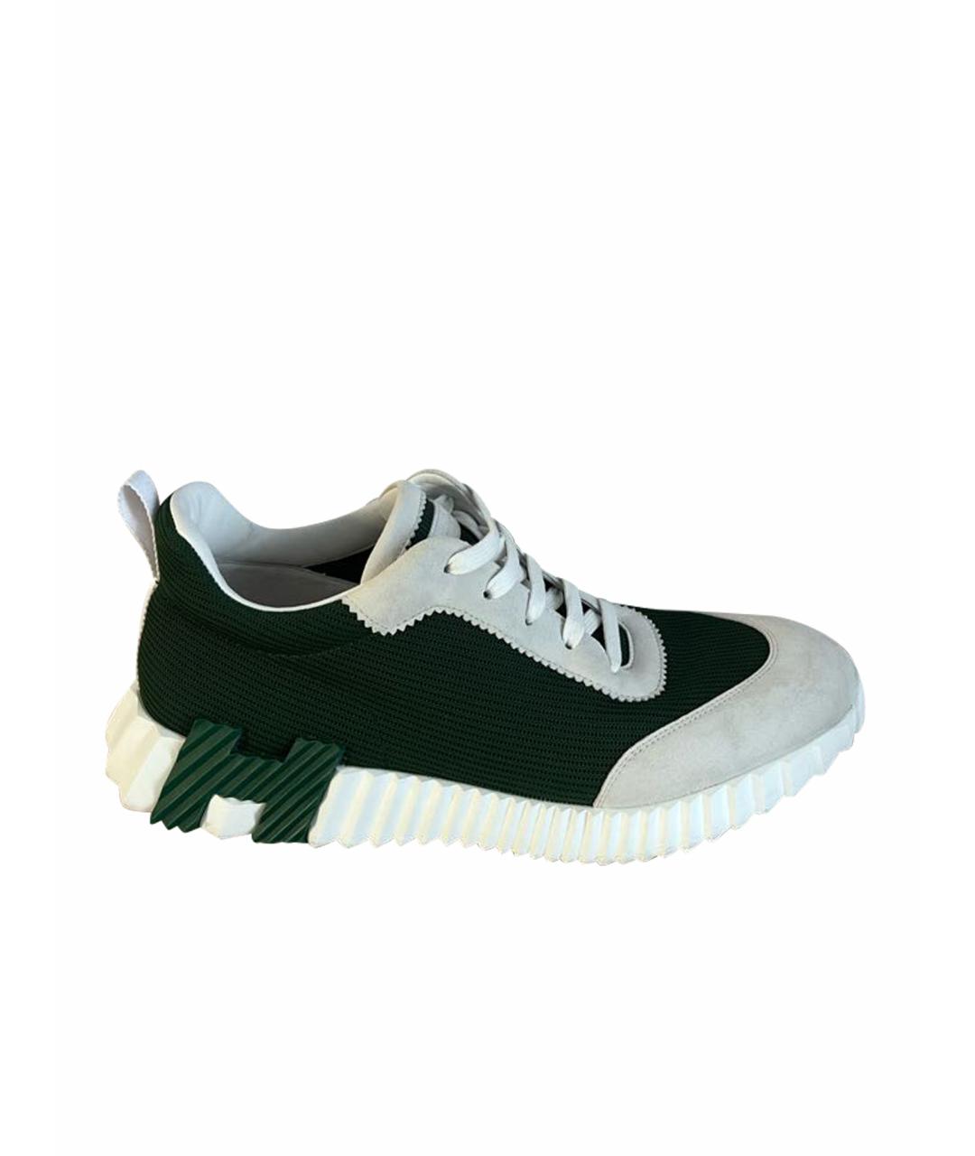 HERMES PRE-OWNED Зеленые низкие кроссовки / кеды, фото 1
