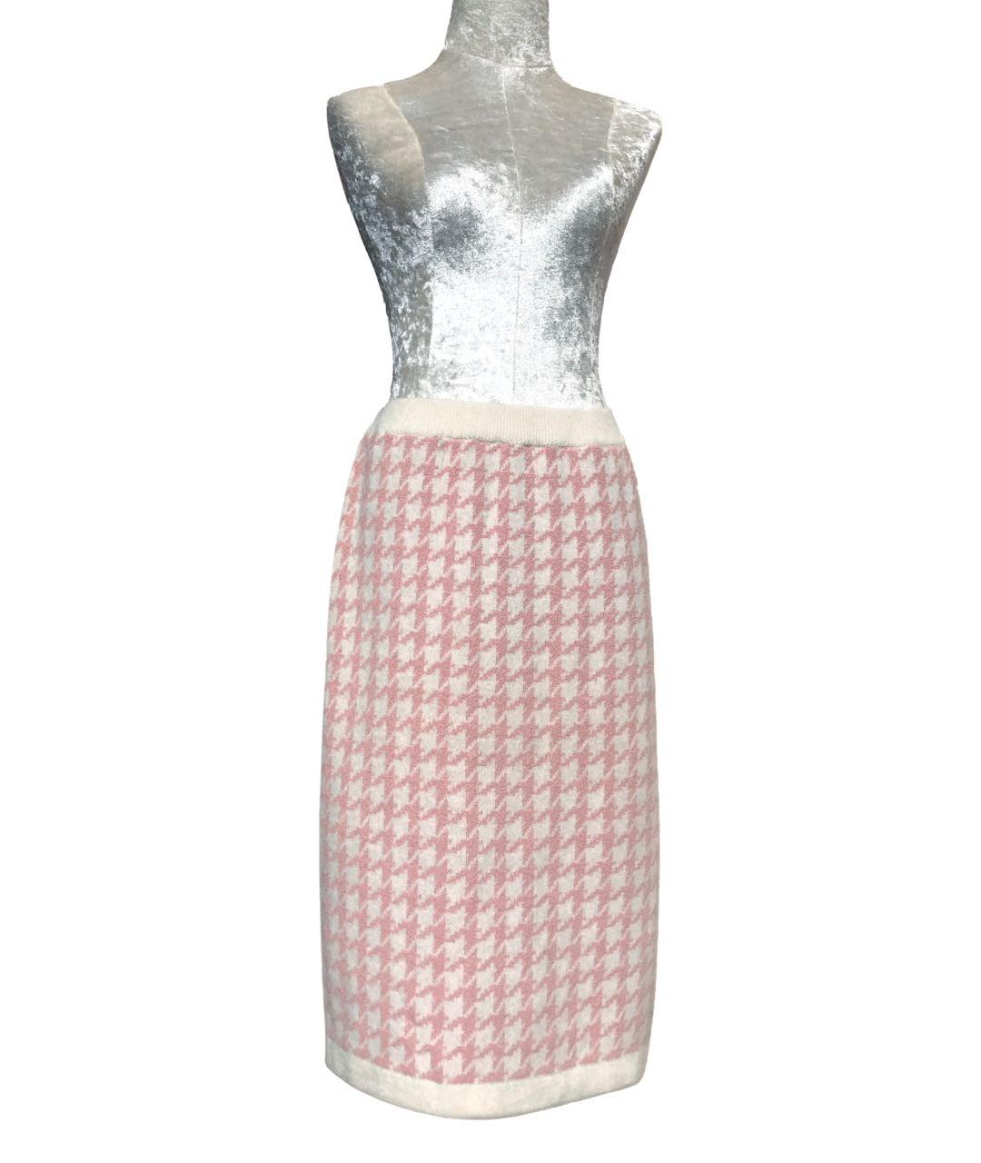 GIVENCHY Розовая шерстяная юбка миди, фото 7