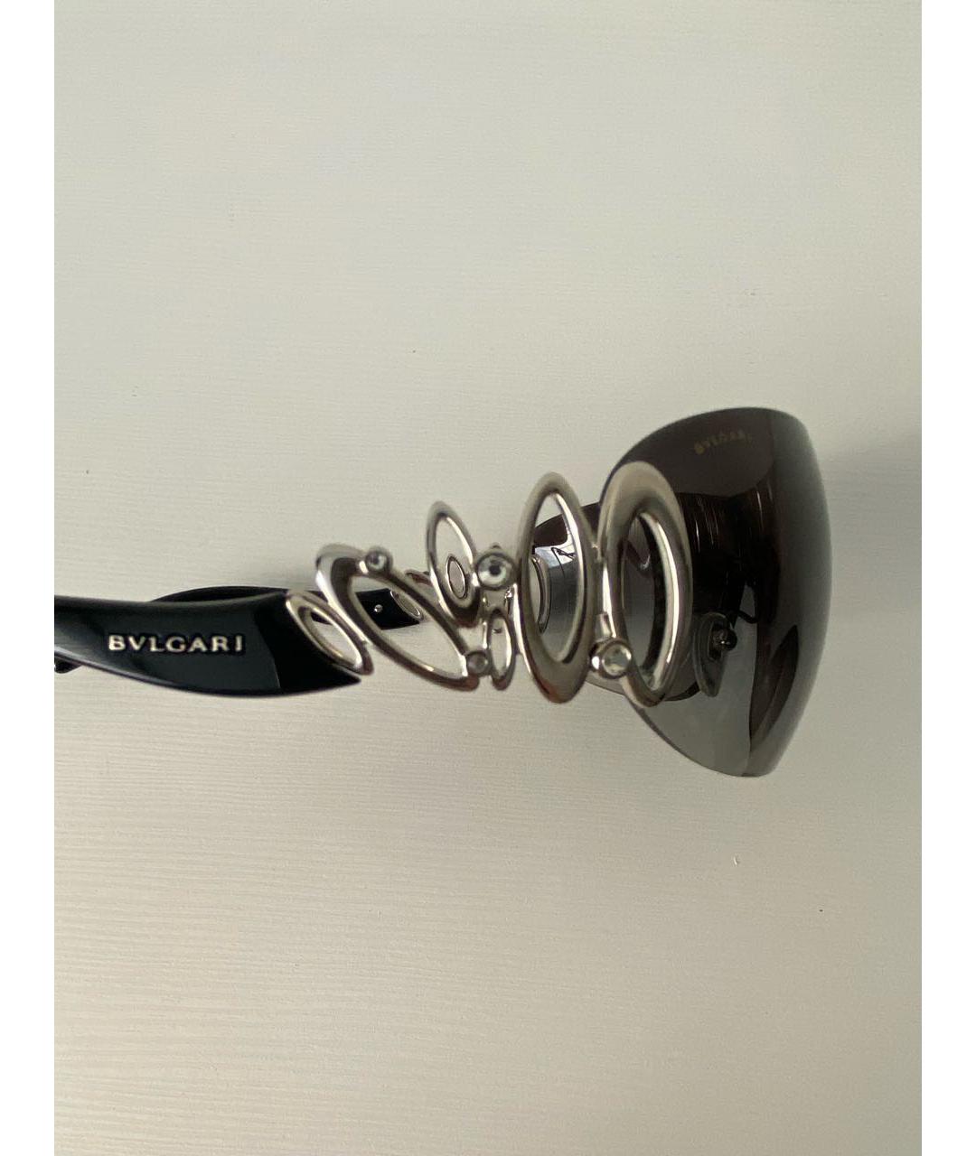 BVLGARI Серые металлические солнцезащитные очки, фото 3