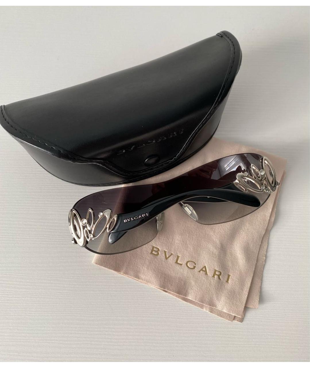 BVLGARI Серые металлические солнцезащитные очки, фото 8