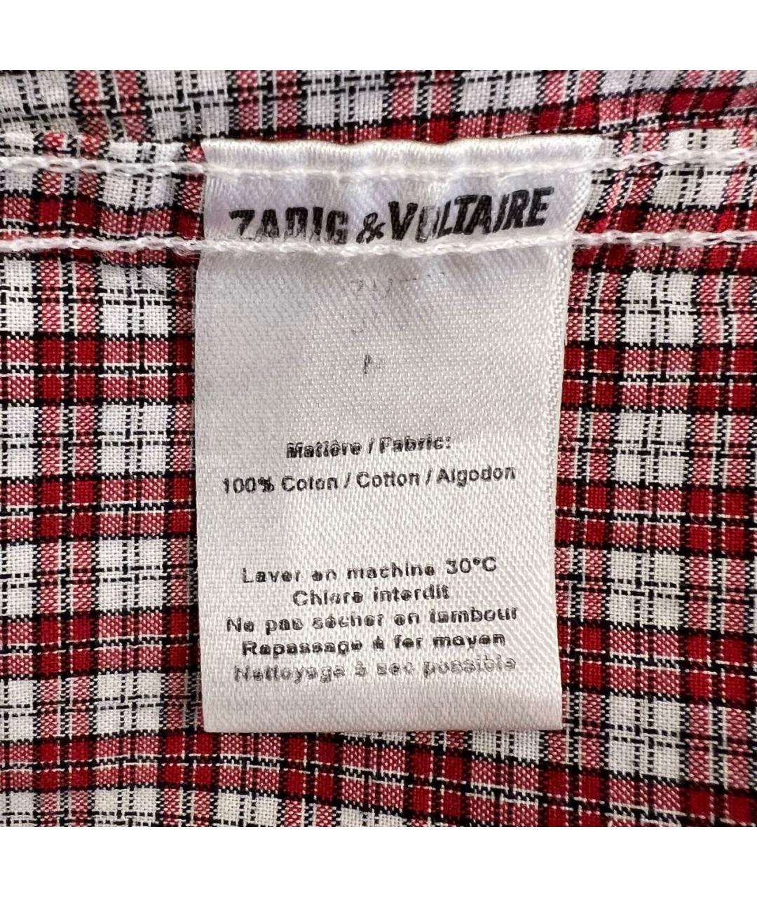 ZADIG & VOLTAIRE Бордовая хлопковая кэжуал рубашка, фото 7