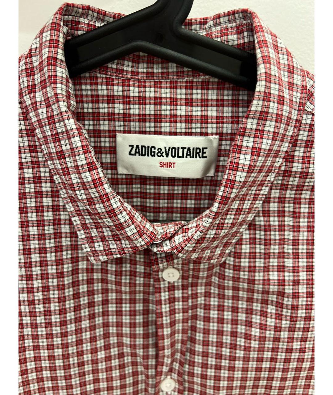 ZADIG & VOLTAIRE Бордовая хлопковая кэжуал рубашка, фото 3