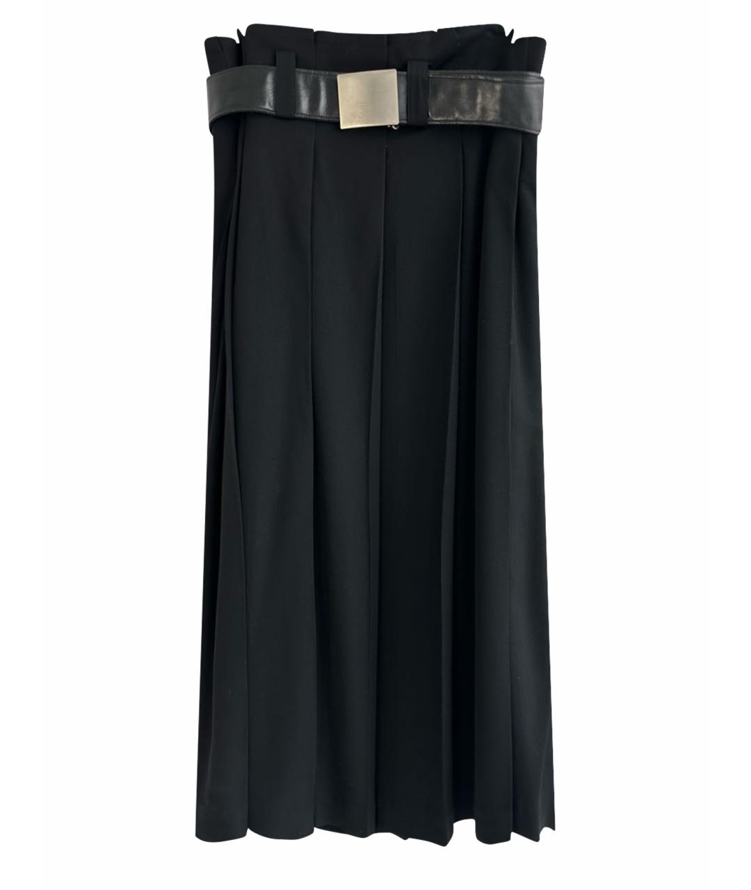 YOHJI YAMAMOTO Черная шерстяная юбка макси, фото 1