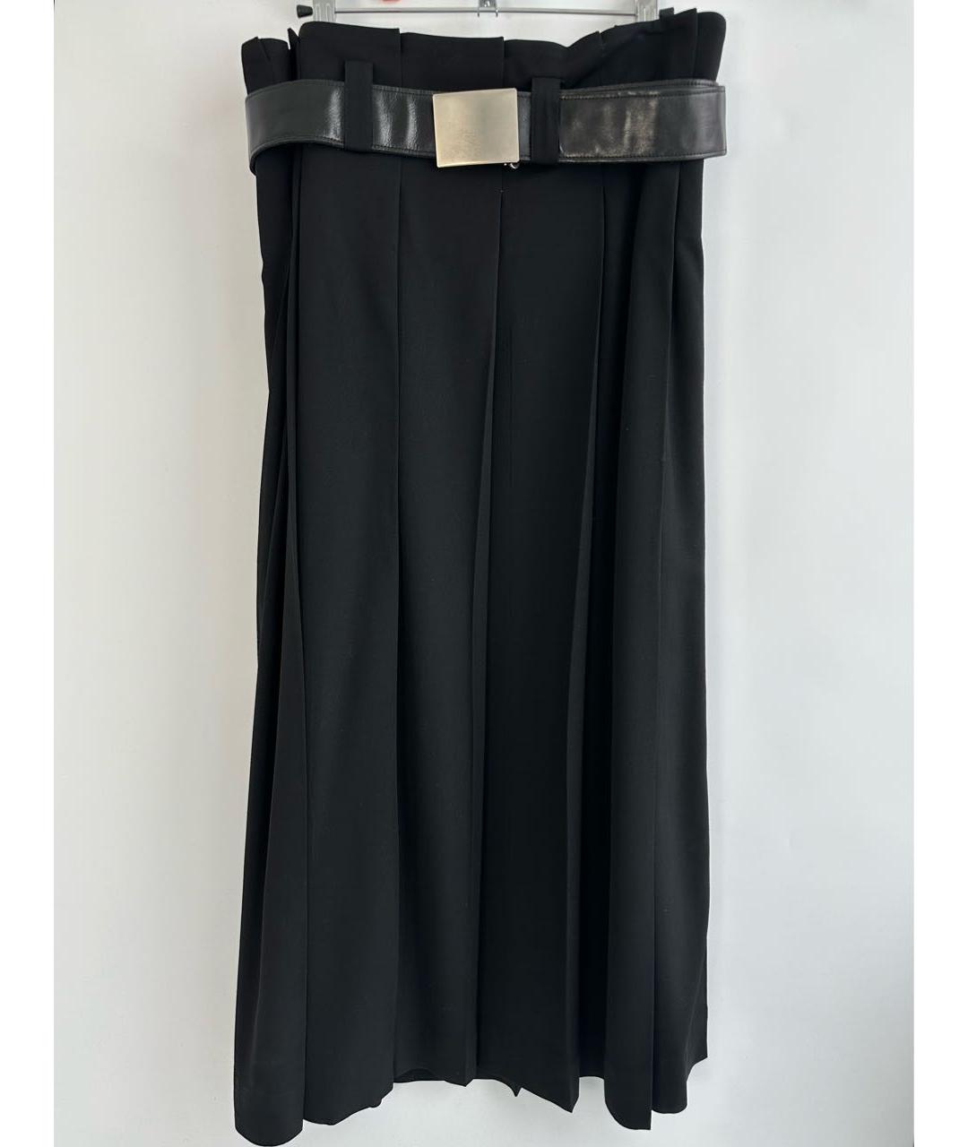 YOHJI YAMAMOTO Черная шерстяная юбка макси, фото 9