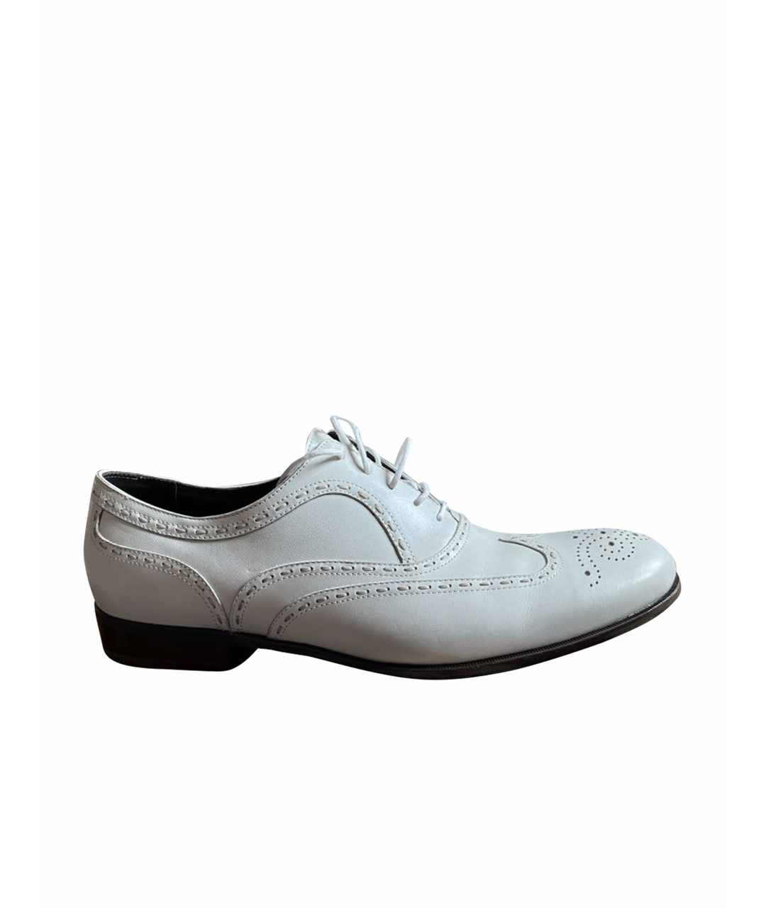 BOTTEGA VENETA Белые кожаные низкие ботинки, фото 1