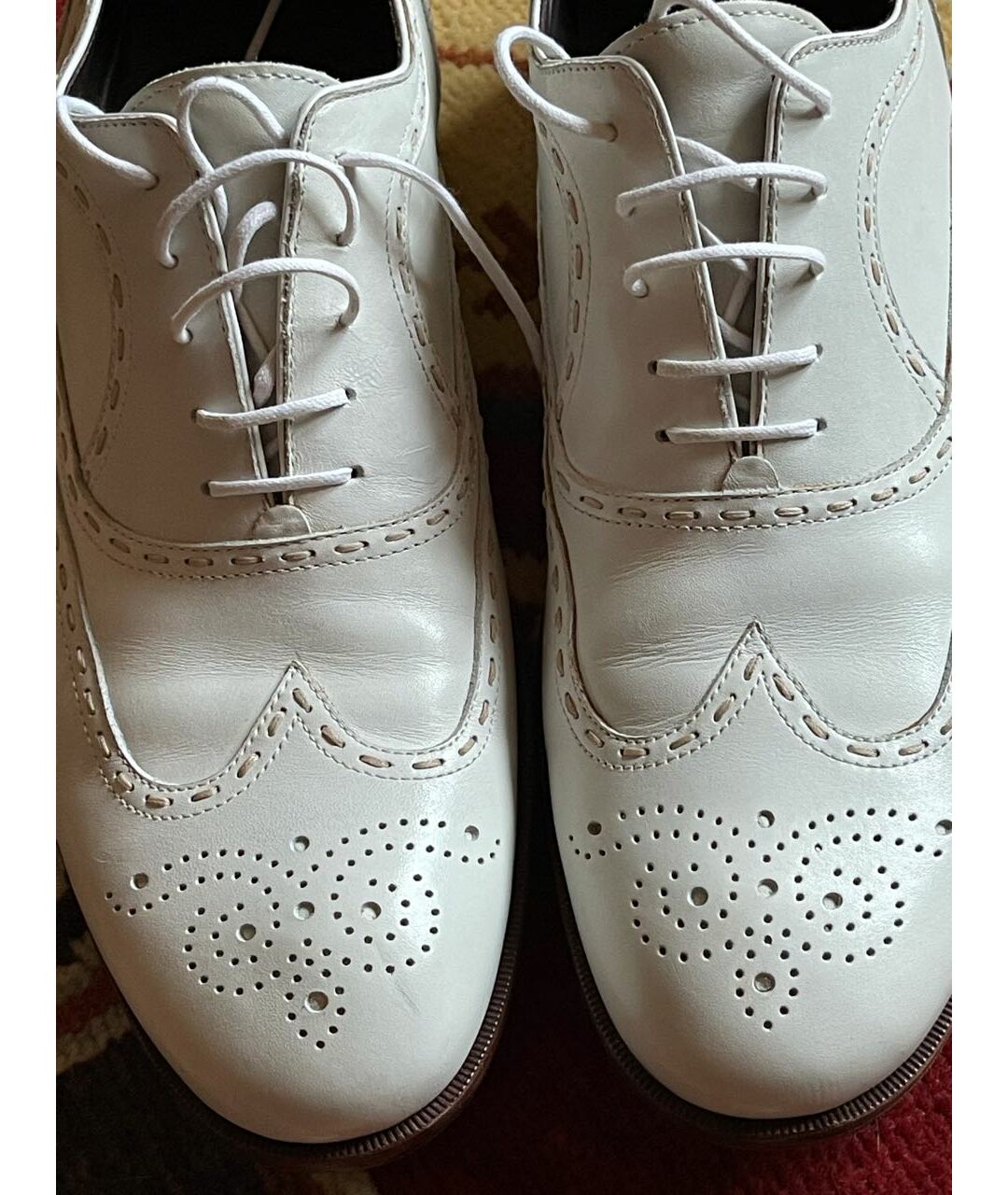 BOTTEGA VENETA Белые кожаные низкие ботинки, фото 7