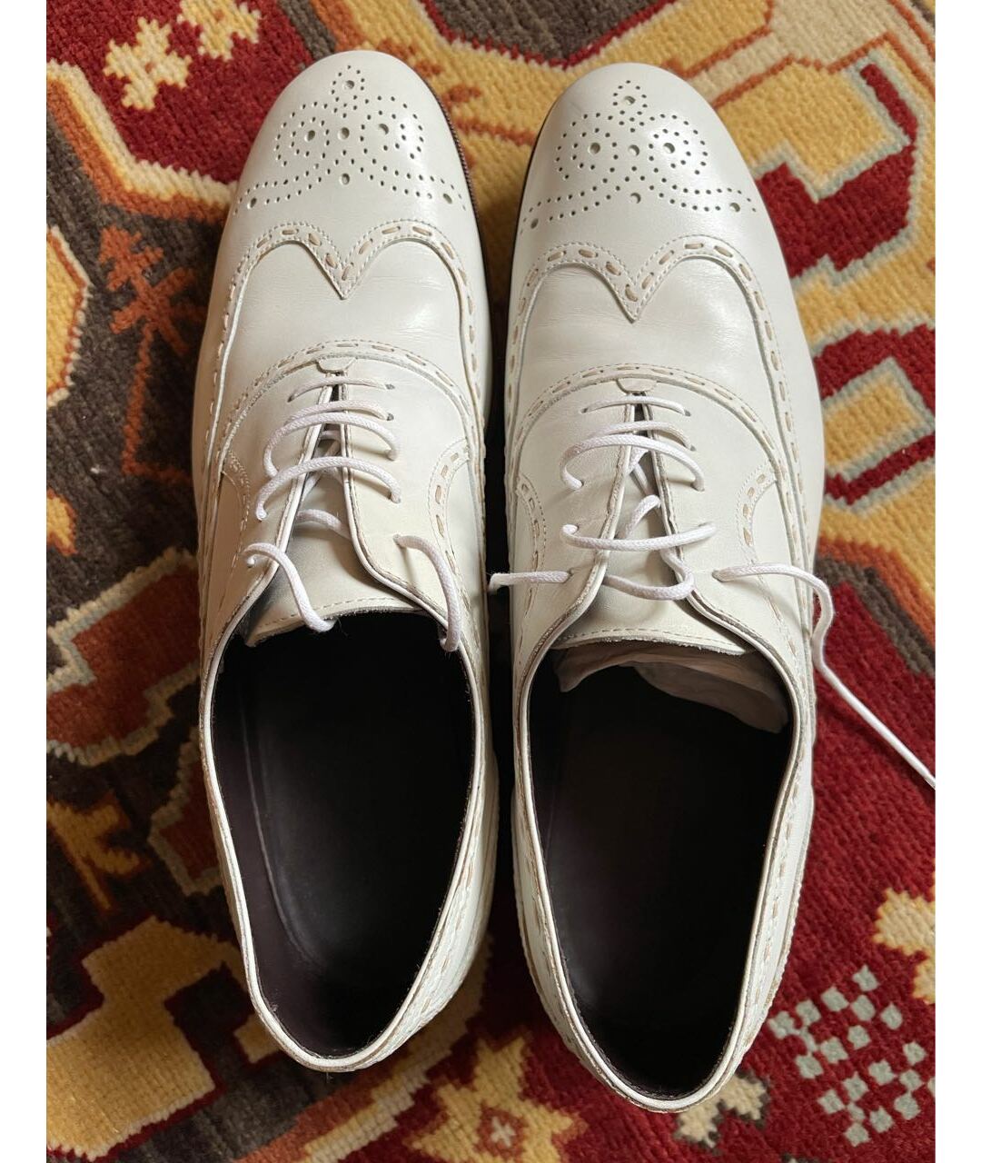 BOTTEGA VENETA Белые кожаные низкие ботинки, фото 3