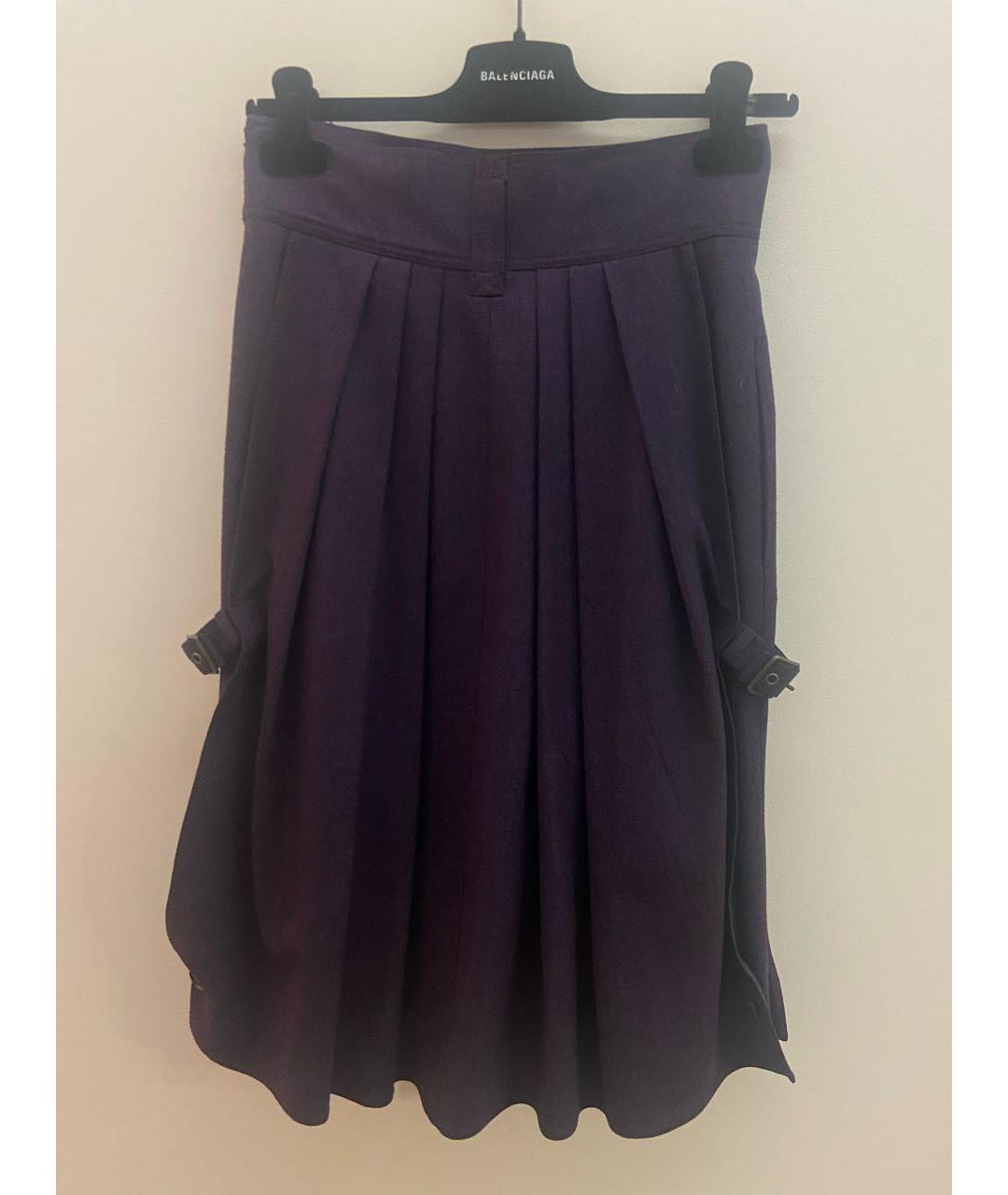 ETRO Фиолетовая шерстяная юбка миди, фото 2