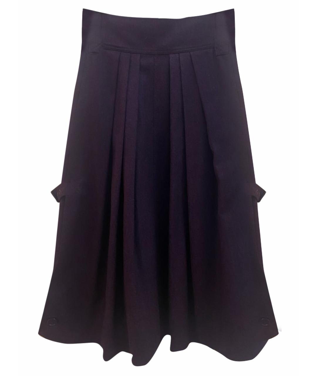 ETRO Фиолетовая шерстяная юбка миди, фото 1