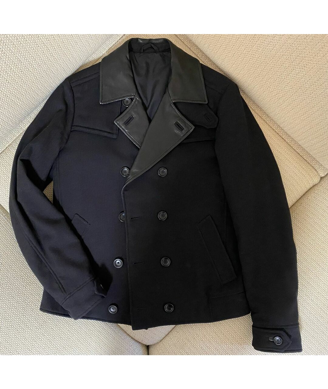 ZZEGNA Черная шерстяная куртка, фото 3