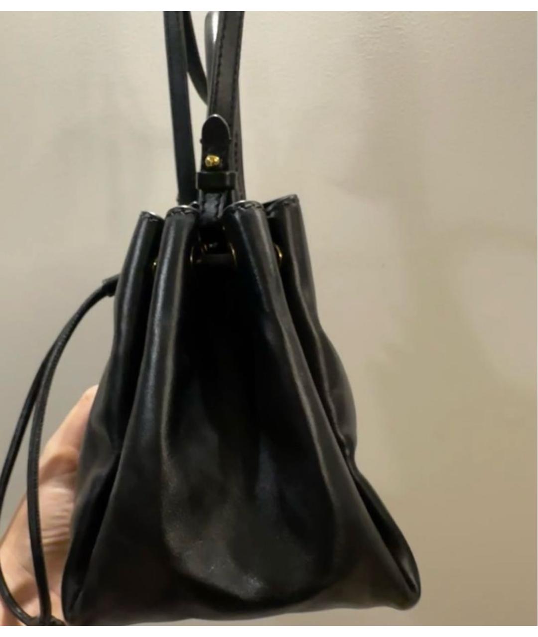 BURBERRY Черная кожаная сумка через плечо, фото 2