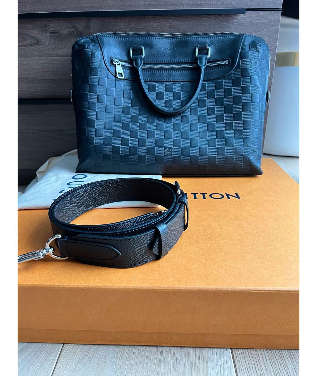 LOUIS VUITTON Черный портфель, фото 2