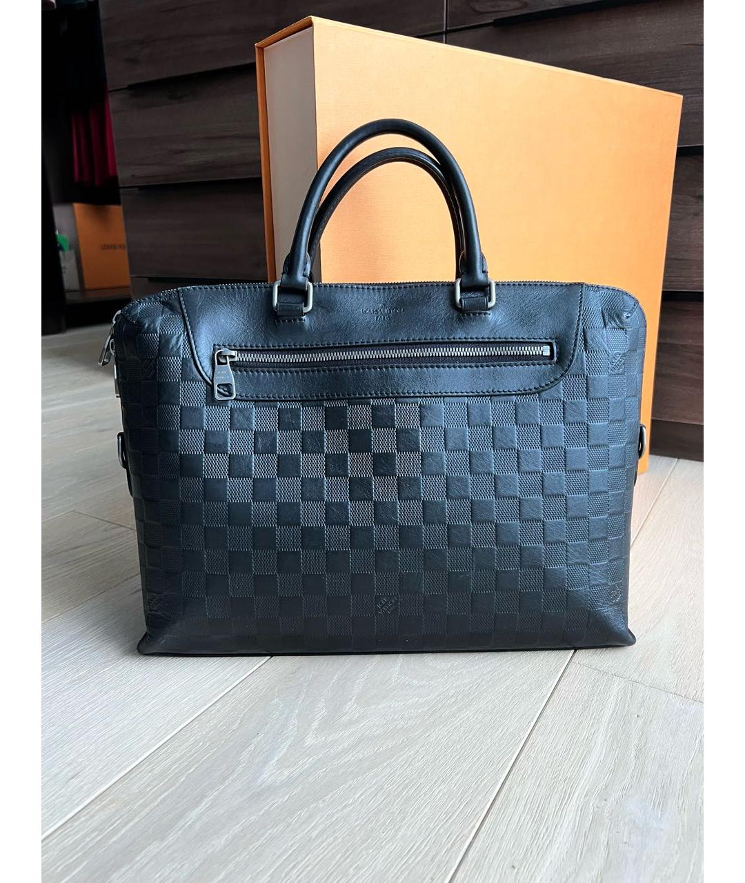 LOUIS VUITTON Черный портфель, фото 6