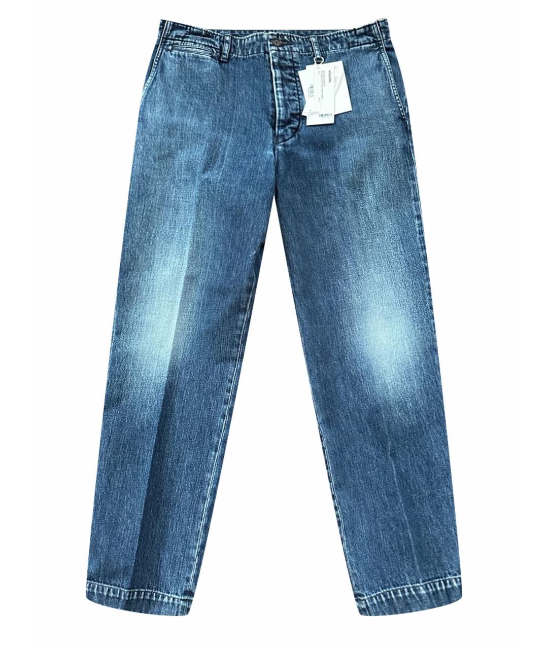 VISVIM Синие хлопковые прямые джинсы, фото 1