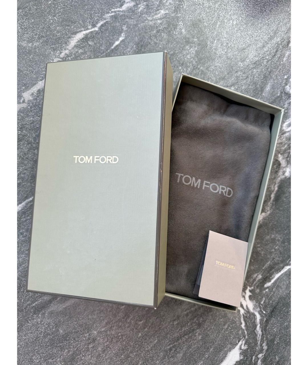 TOM FORD Черные кожаные перчатки, фото 2