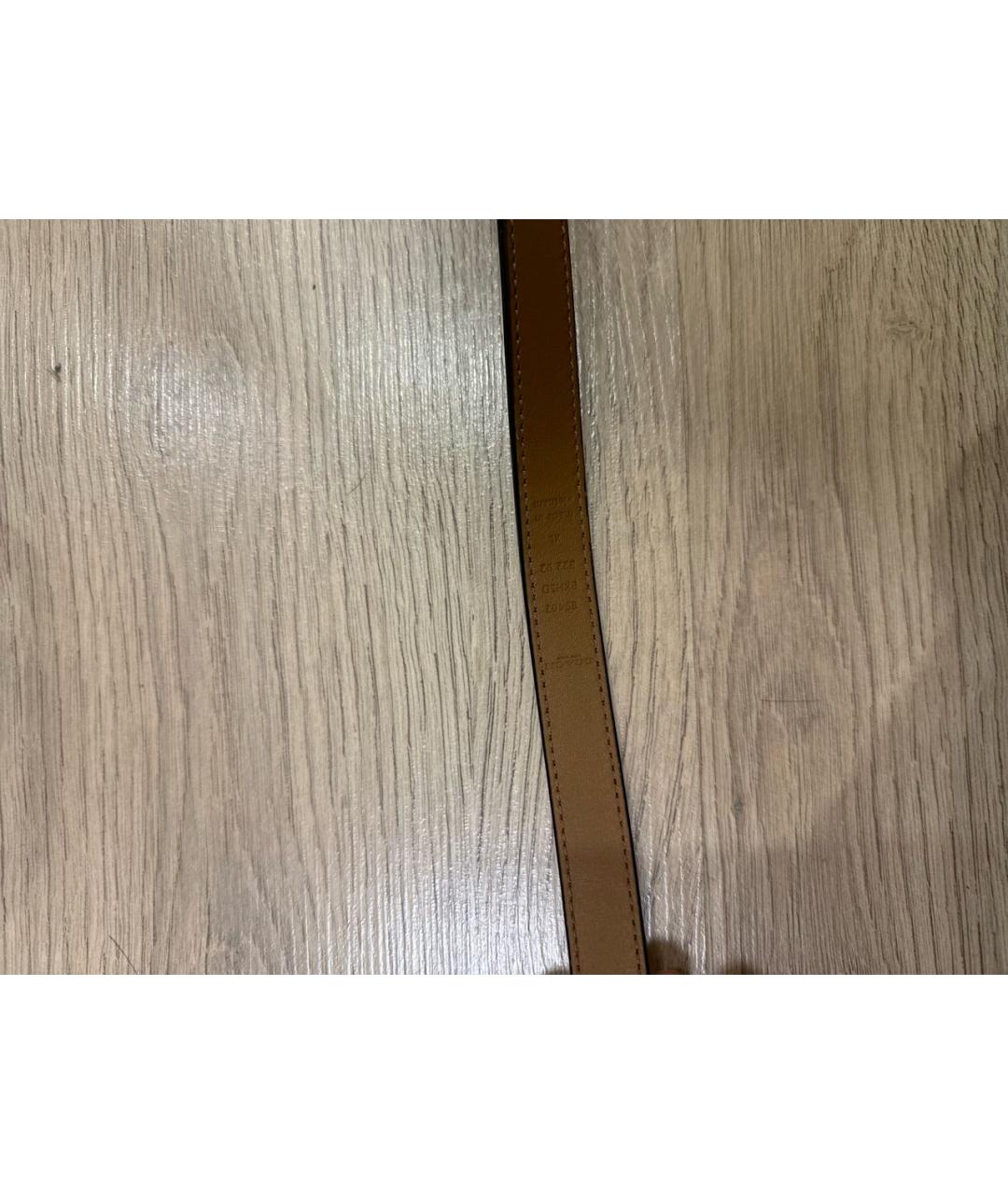 COACH Бежевый кожаный ремень, фото 3