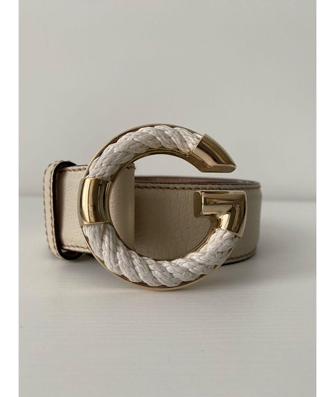 GUCCI Белый кожаный ремень, фото 7