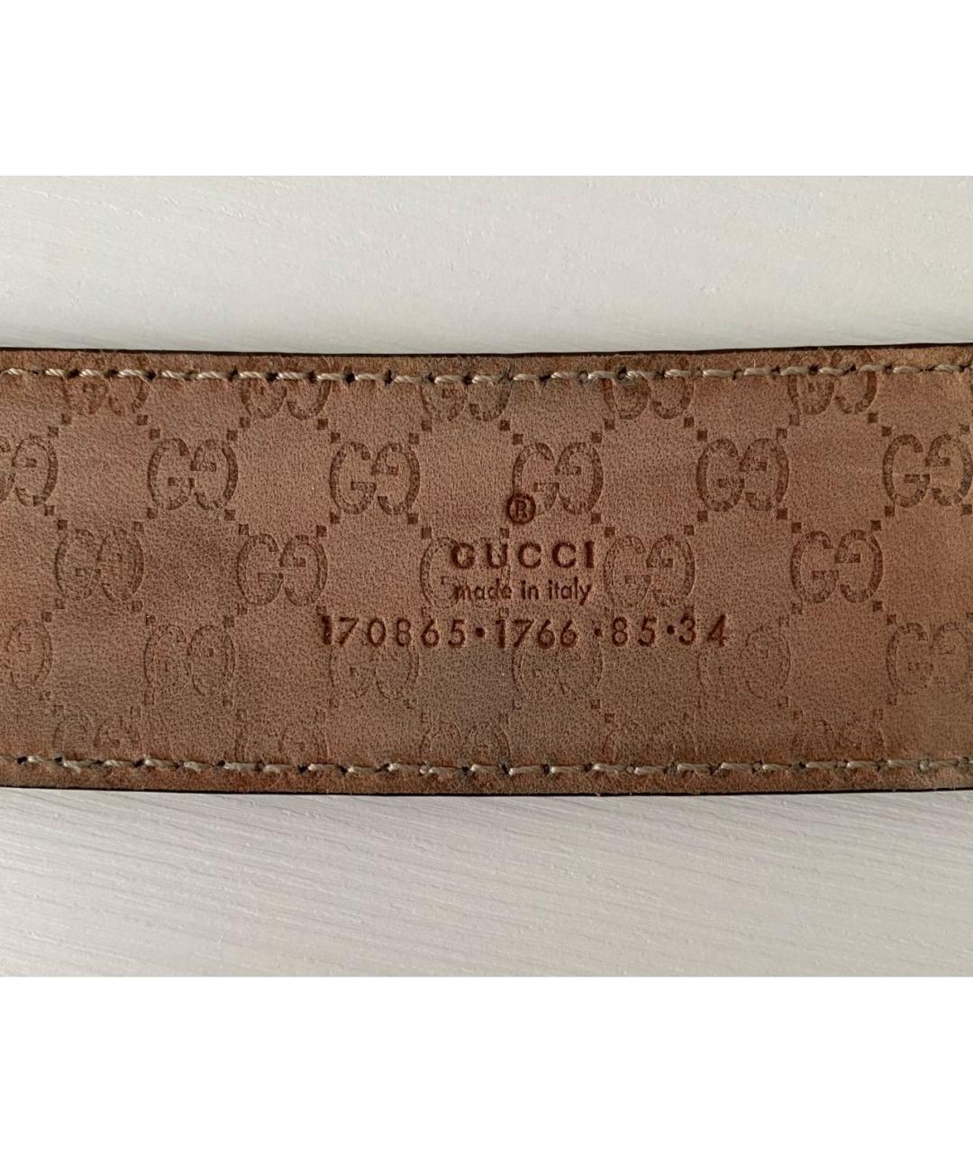 GUCCI Белый кожаный ремень, фото 3