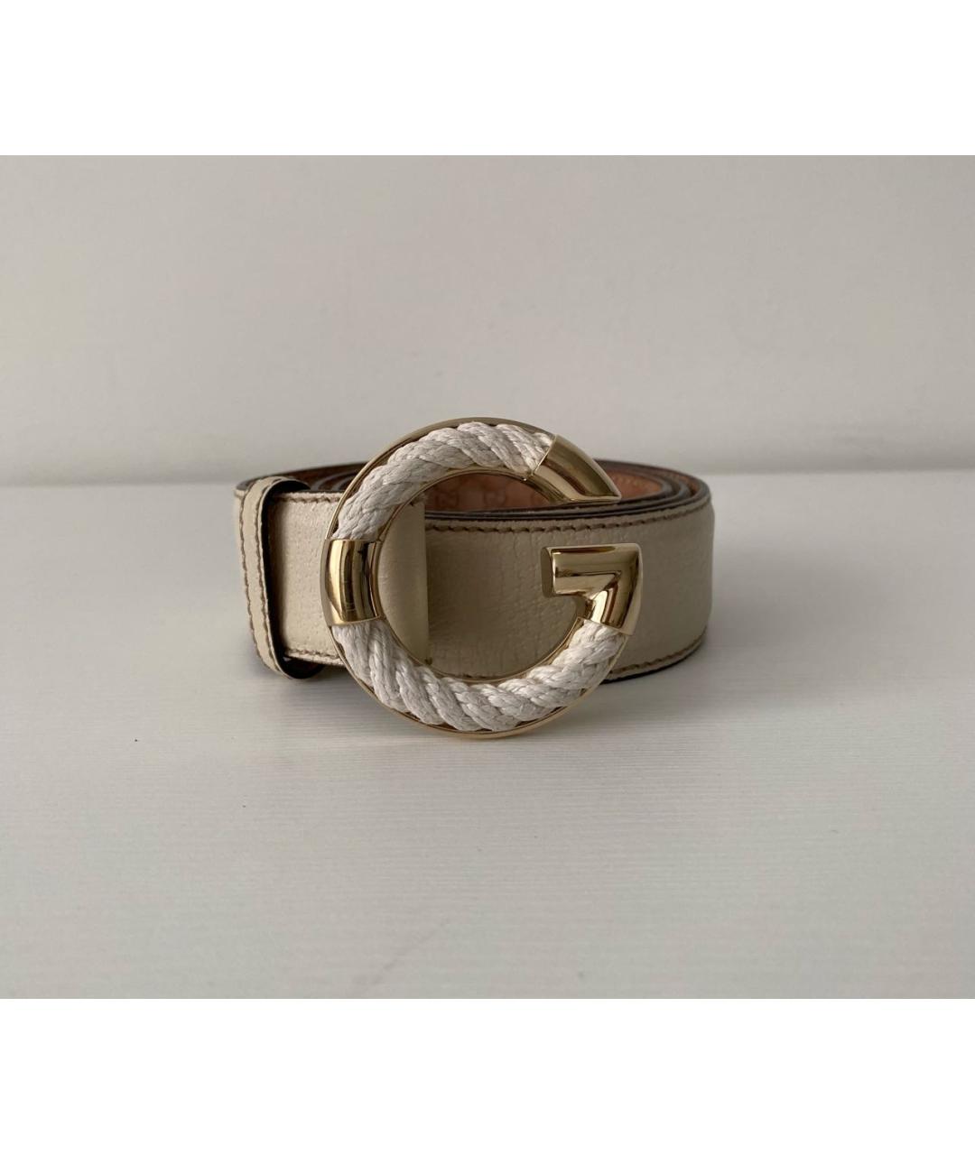 GUCCI Белый кожаный ремень, фото 9