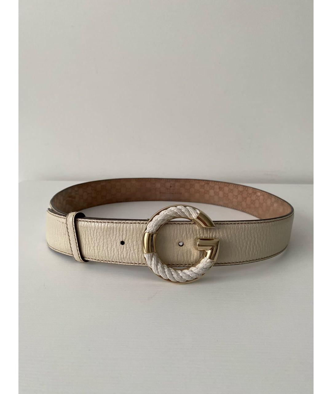 GUCCI Белый кожаный ремень, фото 8