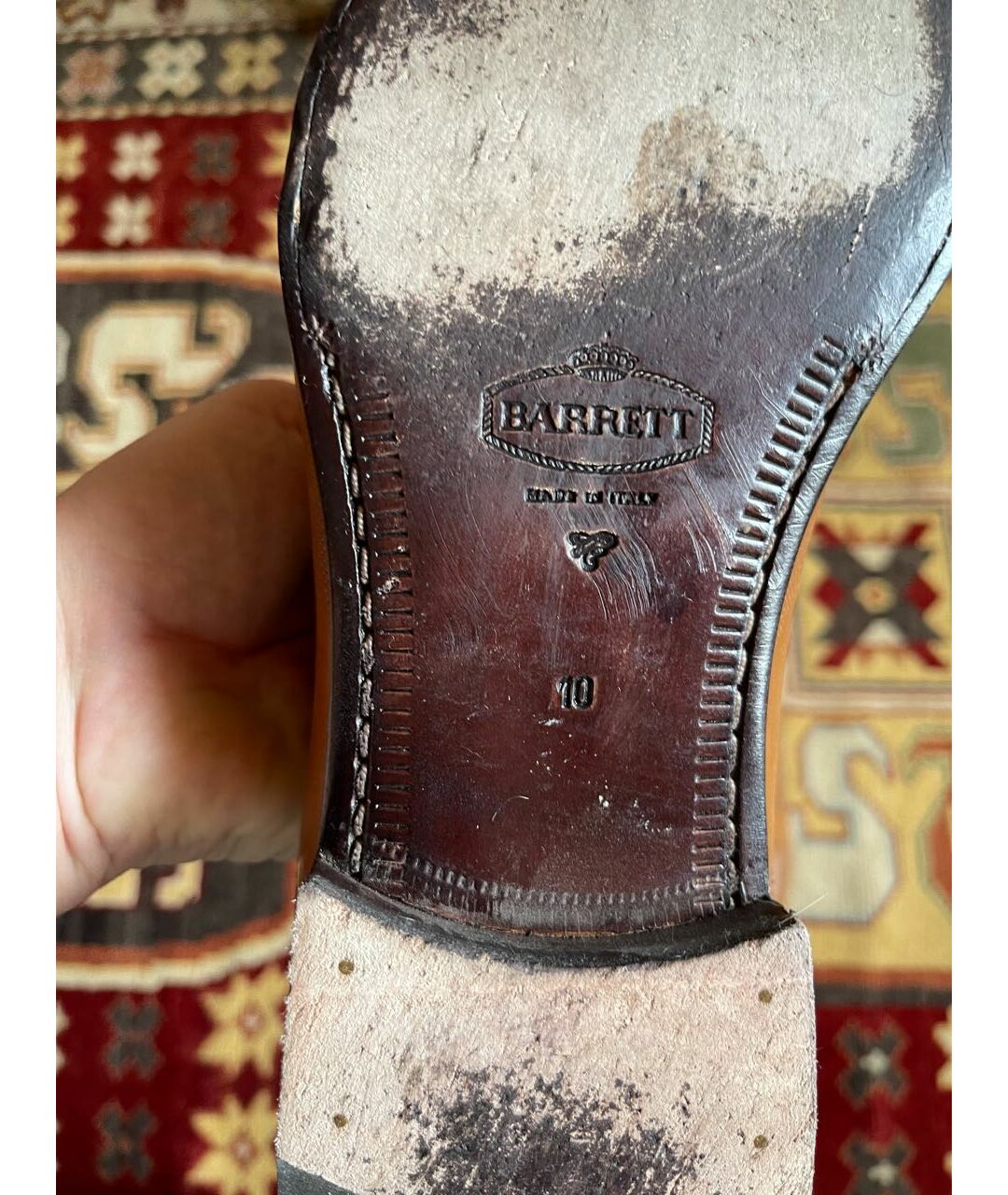 BARRETT Коричневые кожаные низкие ботинки, фото 6