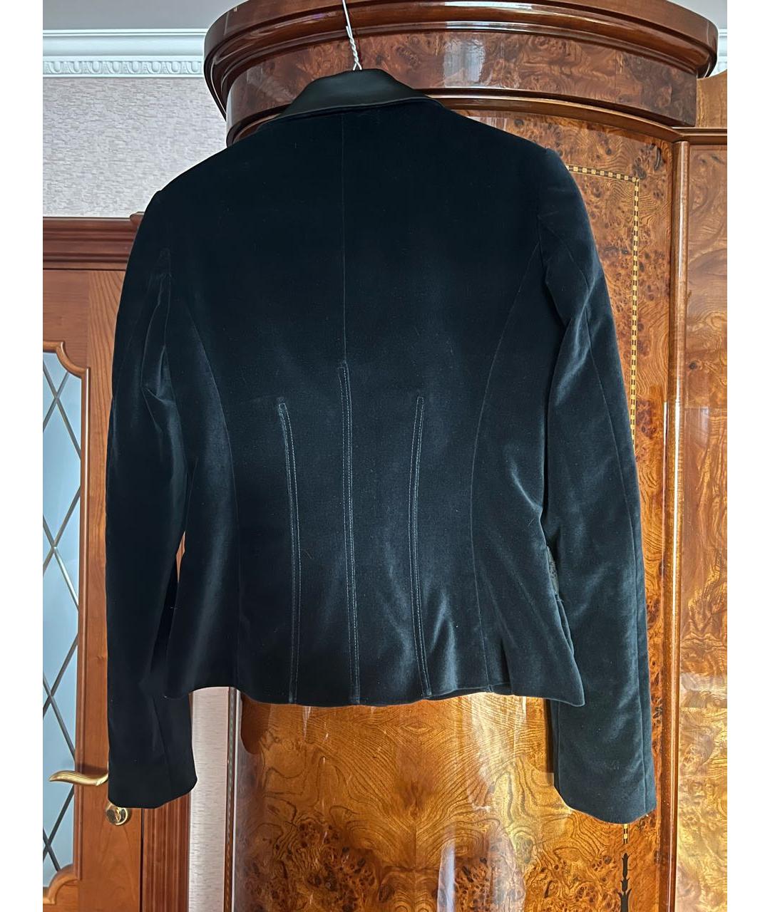 CAVALLI CLASS Темно-синий бархатный жакет/пиджак, фото 2