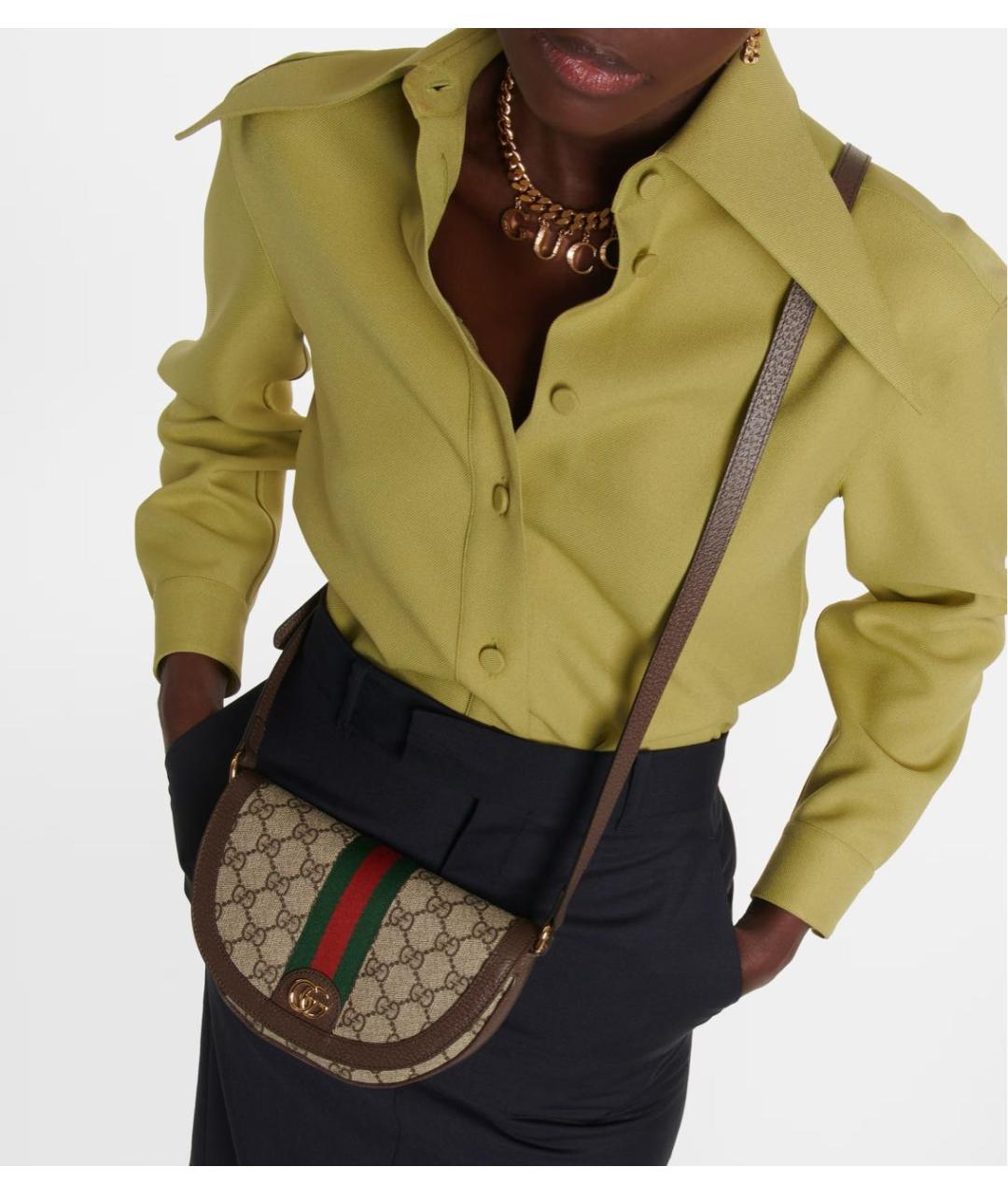 GUCCI Кожаная сумка через плечо, фото 5