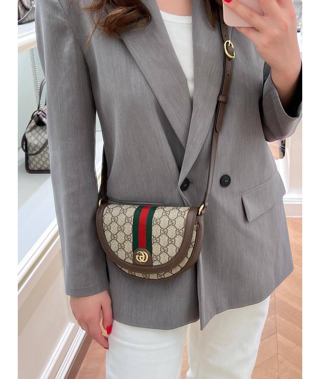 GUCCI Кожаная сумка через плечо, фото 7