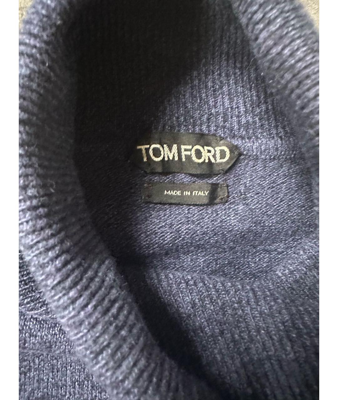 TOM FORD Темно-синяя кашемировая водолазка, фото 3