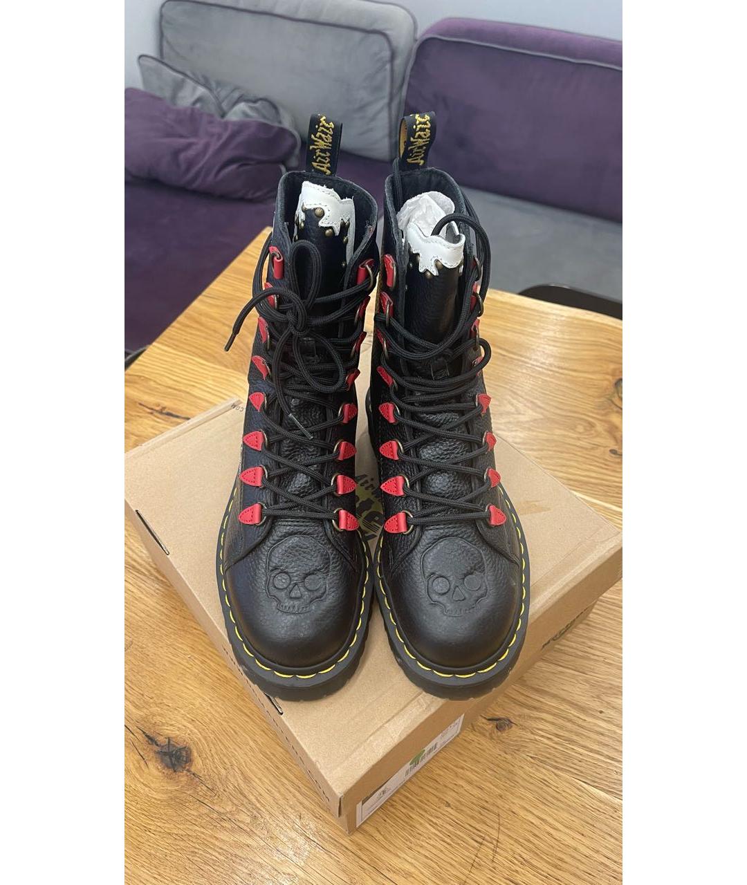 DR. MARTENS Черные кожаные ботинки, фото 6