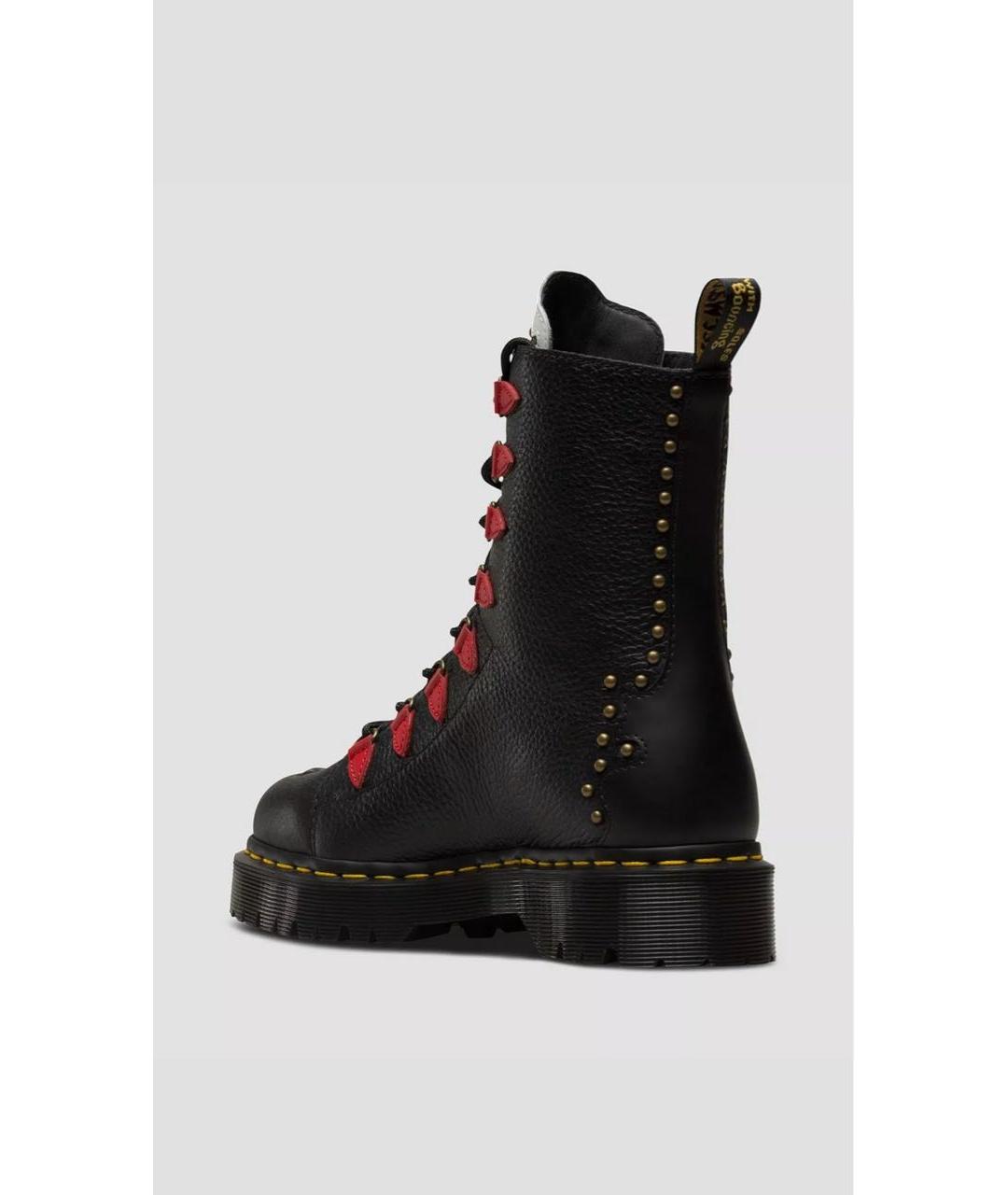 DR. MARTENS Черные кожаные ботинки, фото 4