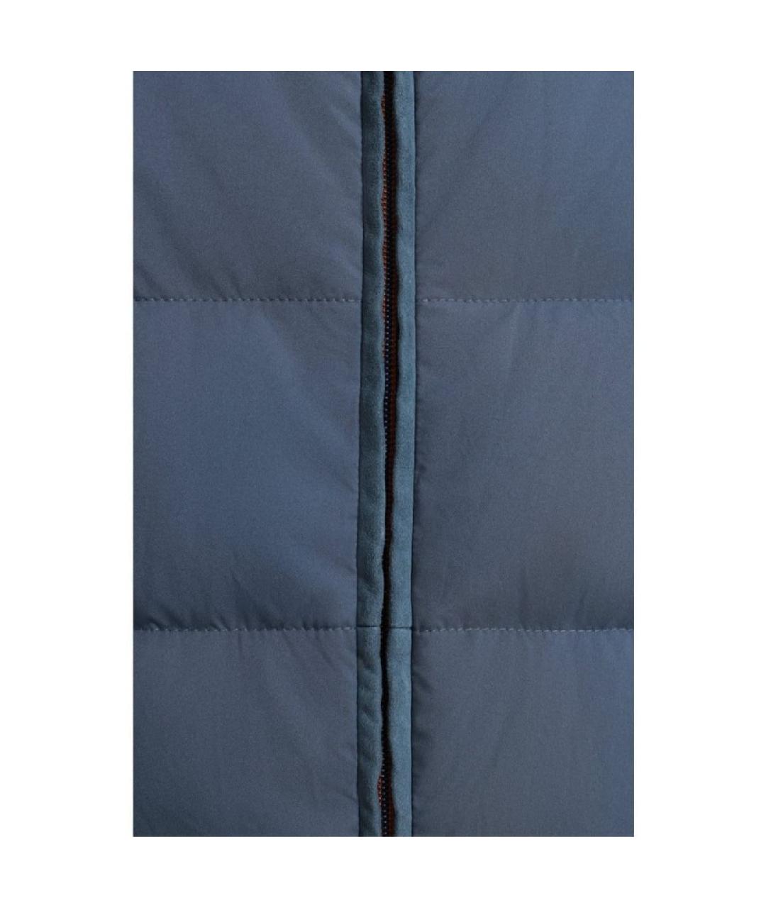 LORO PIANA Голубой полиамидовый жилет, фото 3