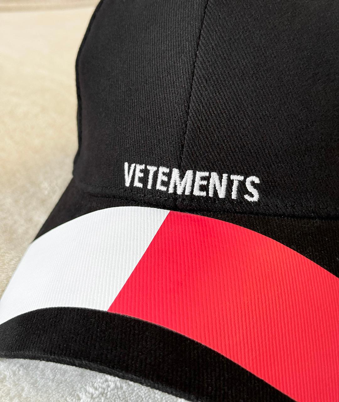 VETEMENTS Черная хлопковая кепка, фото 3
