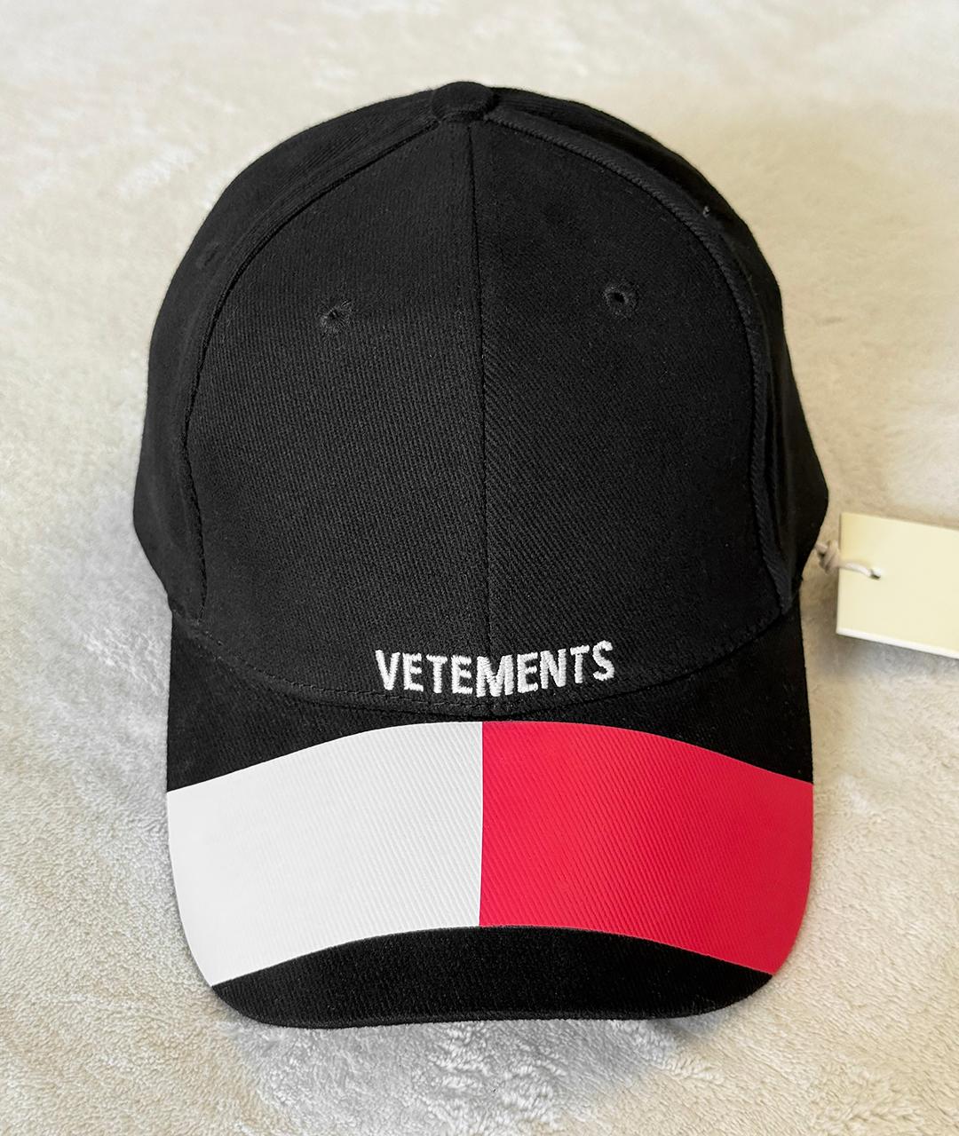 VETEMENTS Черная хлопковая кепка, фото 5
