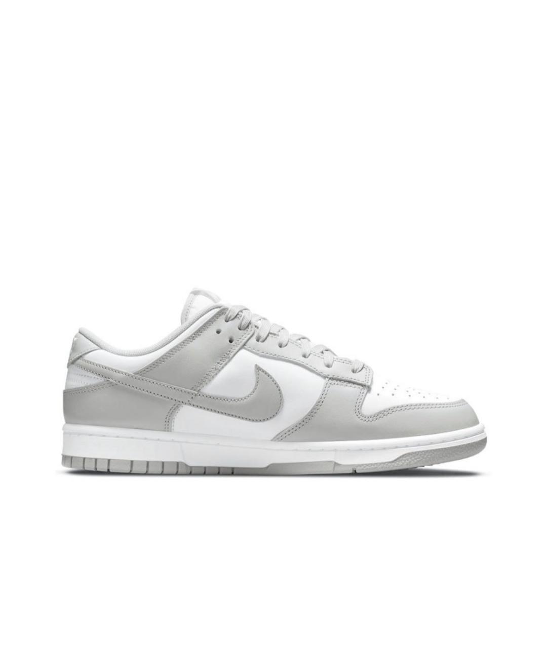 NIKE Серые кожаные низкие кроссовки / кеды, фото 5