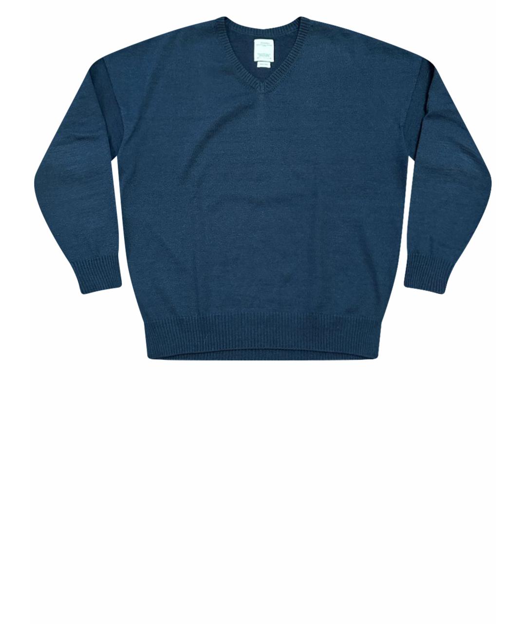 VISVIM Темно-синий шерстяной джемпер / свитер, фото 1