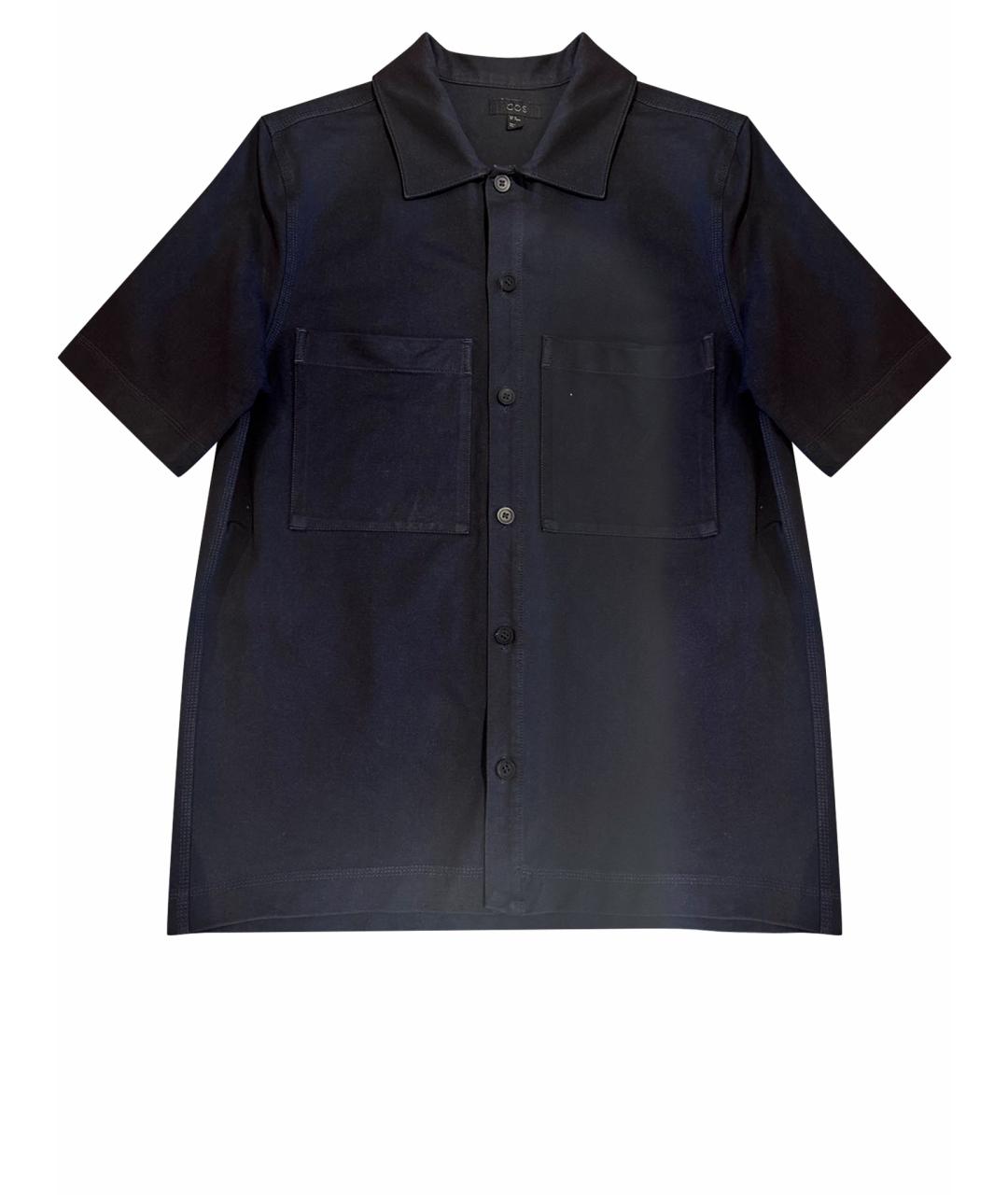 COS Темно-синяя хлопковая кэжуал рубашка, фото 1