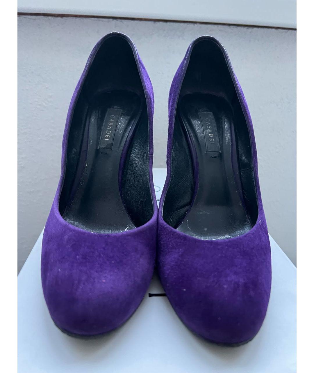 CASADEI Фиолетовые замшевые туфли, фото 2