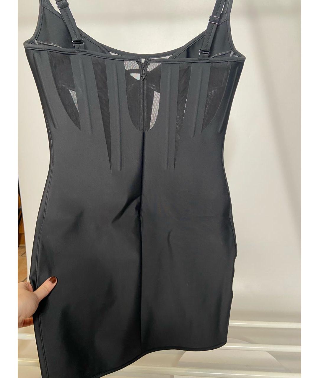 MUGLER Черное полиамидовое коктейльное платье, фото 5