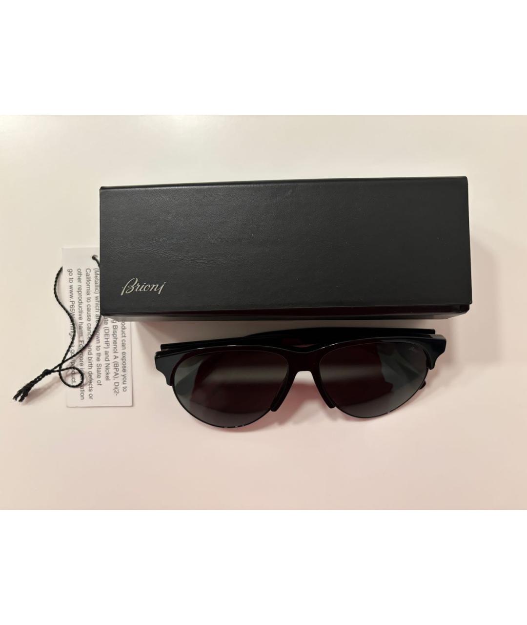 BRIONI Черные пластиковые солнцезащитные очки, фото 4