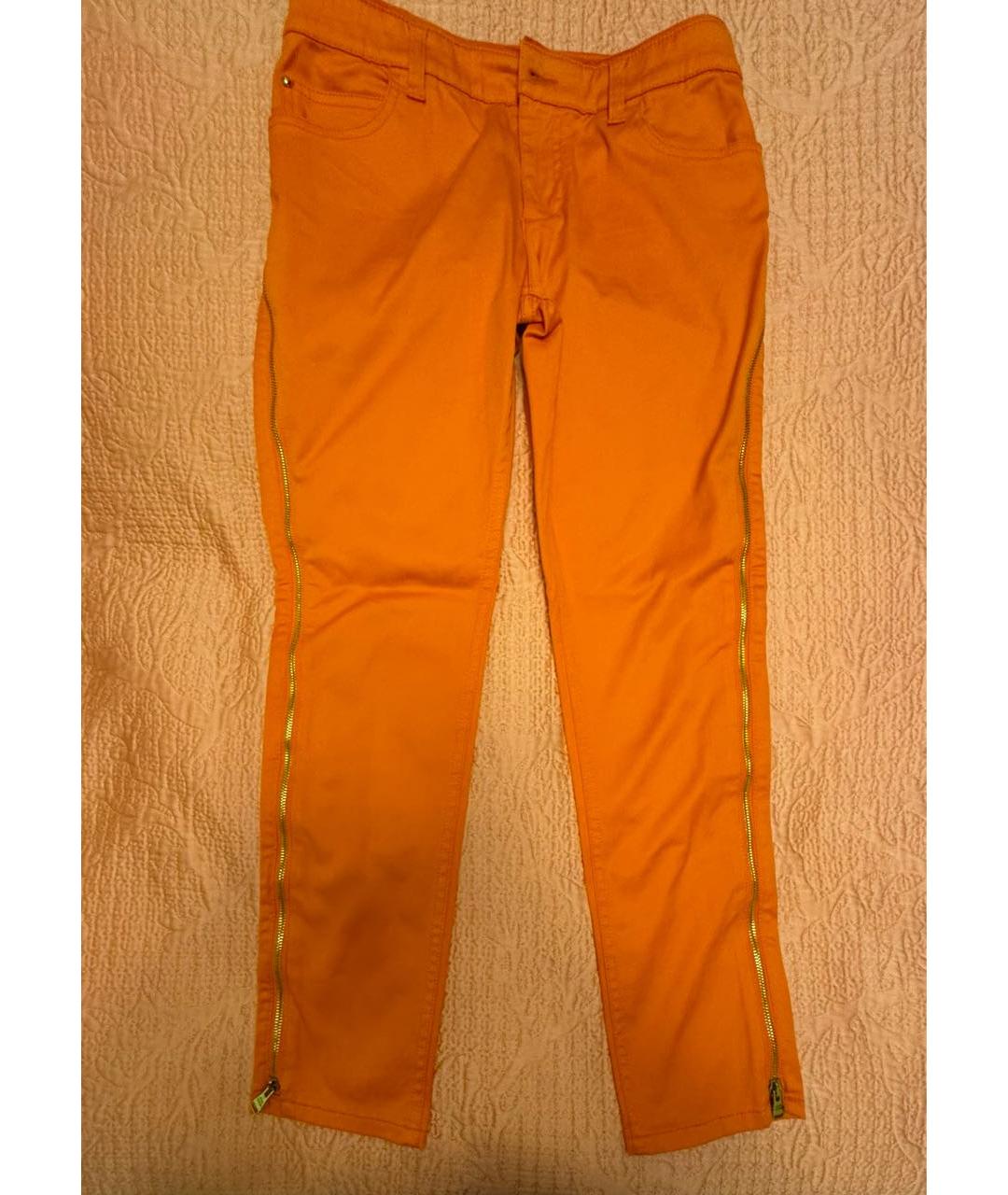 LOUIS VUITTON Оранжевое хлопко-эластановые джинсы слим, фото 9