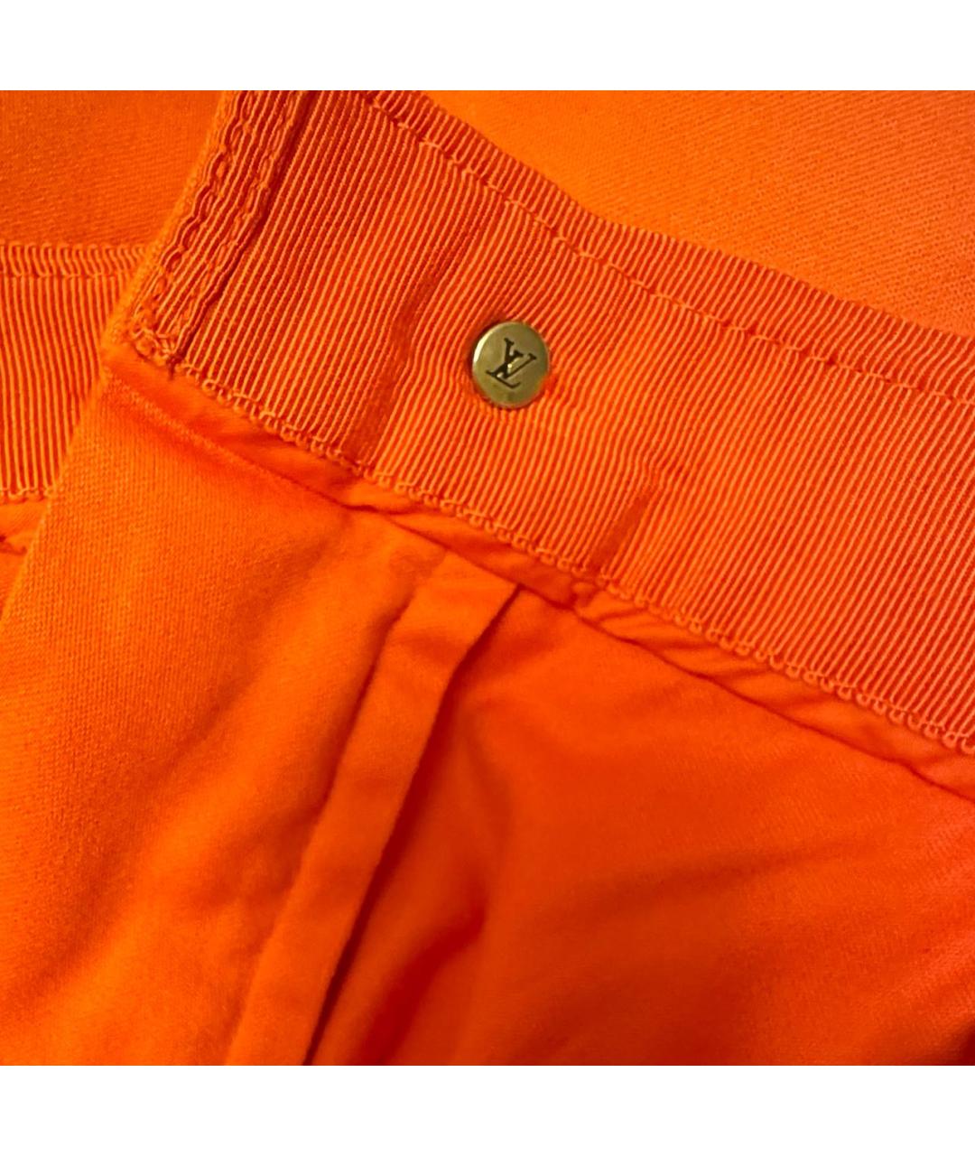 LOUIS VUITTON Оранжевое хлопко-эластановые джинсы слим, фото 5